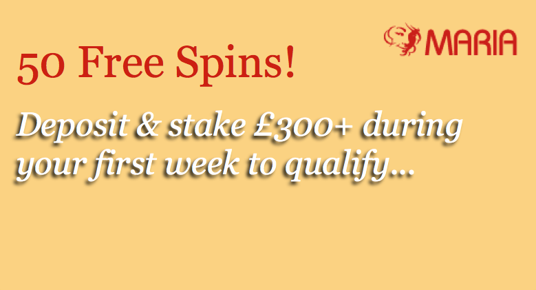 15961407 7SmlN.png?name=50 free spins on Gonzo%27s Quest Earn fifty cost free spins with Maria On line casino