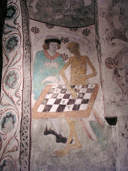 Medieval painting by Albertus Pictor, Church of Täby, Photo from Wikimedia commons.