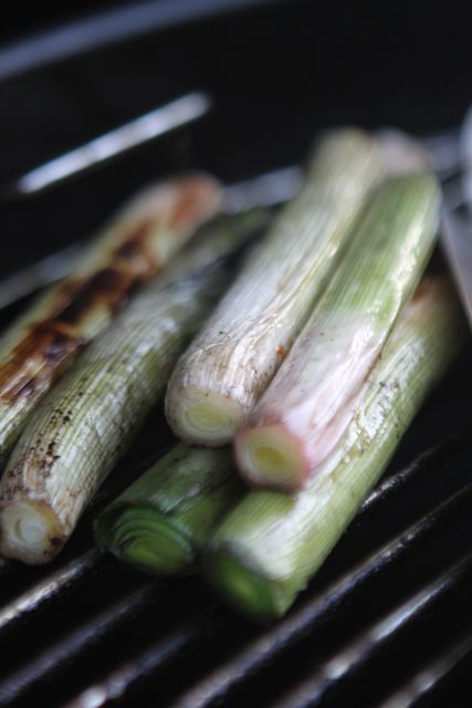 grillade mini-purjolökar
