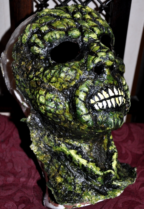 Mask by Shara! I have filled the areas around the eyes and nostrils with black in photoshop.. this area would be painted black on the person wearing the mask, to blend the skin and the mask together.. 