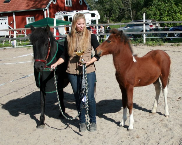 Leista från Hvidagården med sin mamma Heba från Stenstuge och Therese Gliving som visade.