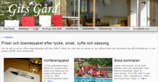 Gits Gård - hemsida, sökoptimering, fotografering, företagsblogg, företagssida på facebook, annonser mm