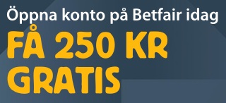 Få 250kr hos Betfair gratis!