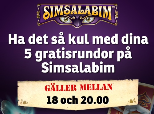 5 Free spins på Simsalabim!