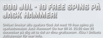 10 free spins hos Unibet!