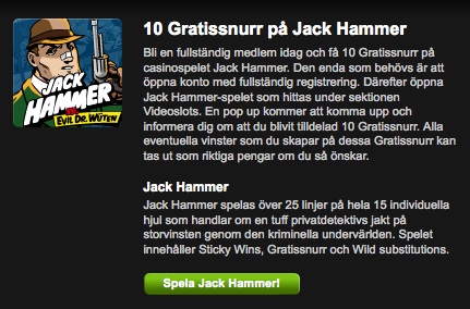 Free spins hos ComeOn!