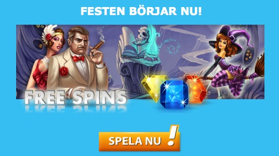 Festen hos Vera&John har börjat vilket ger dig tillfälle att få Free spins!