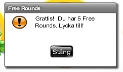 Fem free spins på spelet Fruit Shop hos Betsafe idag!