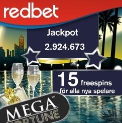 15 gratis free spins hos RedBet!