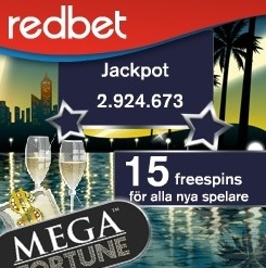 15 free spins gratis hos RedBet!