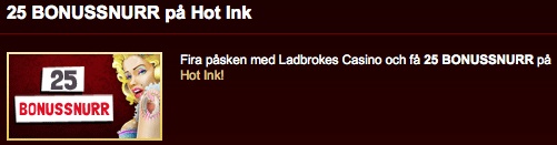 25 free spins hos Ladbrokes i påsk!