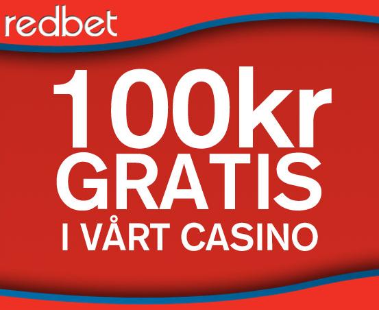 100kr gratis i no deposit bonus hos RedBet!