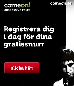 Registrera dig hos ComeOn idag för att få dina free spins!