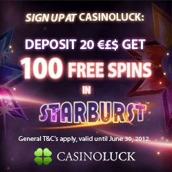 100 free spins hos CasinoLuck!