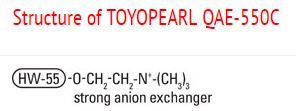 Structure of Toyopearl QAE-550C Structure of Toyopearl QAE-550C