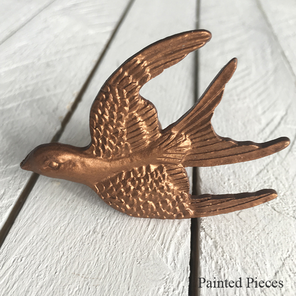 Copper Bird Painted Pieces