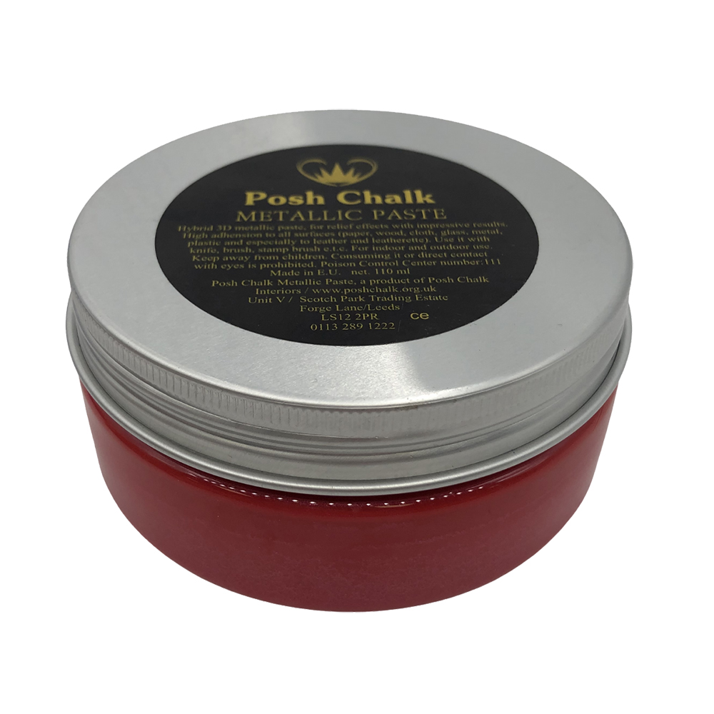 Metallic Embossing Paste RED CADMIUM 110ml Painted Pieces