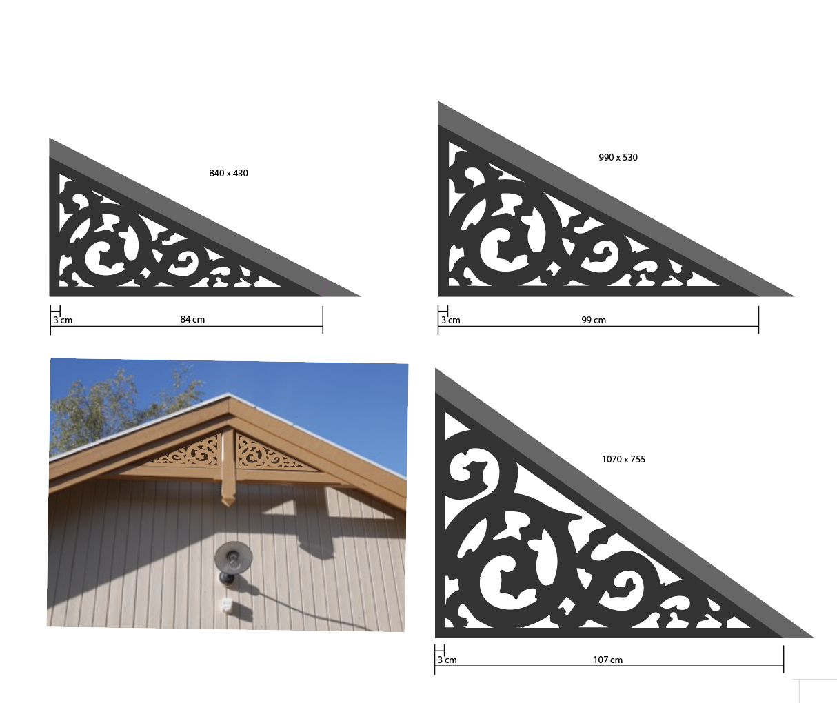 Giebelschmuck 002 | Hausdekoration, Giebelschmuck, Dachschmuck