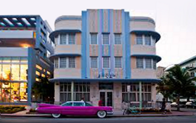 50-tals hus i Miami, Florida med inspiration av  Art Deco-stilen