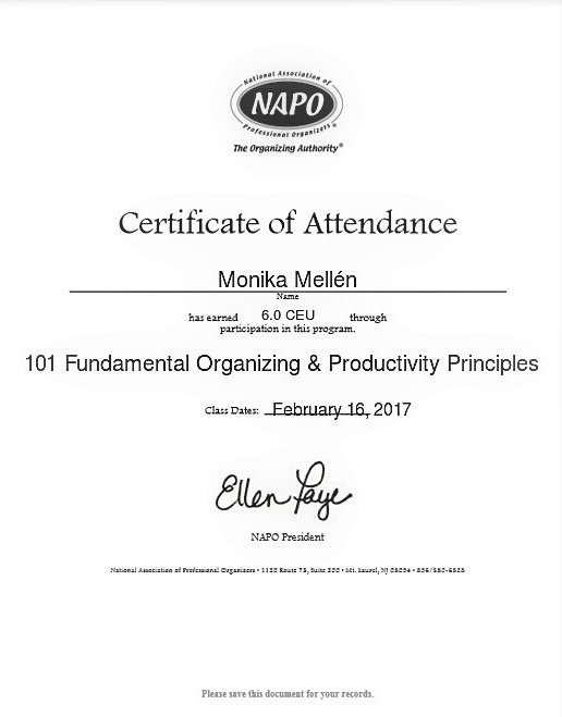 NAPO certifikat deltagande i kurs. NAPO certifikat deltagande i kurs.