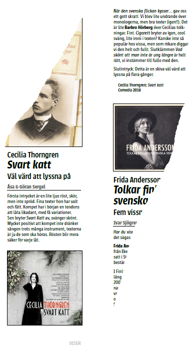 Skandinaviska musikmagasinet Viser/Visor november, december 2018 Skandinaviska musikmagasinet Viser/Visor november, december 2018