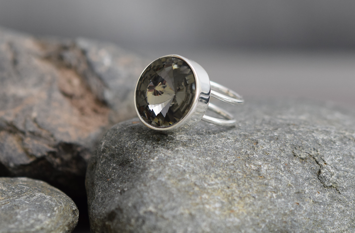 RING THE ZEN RING Silver/Rökfärgad IMAGE BY ME INVEST AB