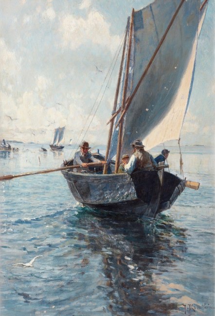 Fiskare i båt, Bukowskis Fiskare i båt, Bukowskis