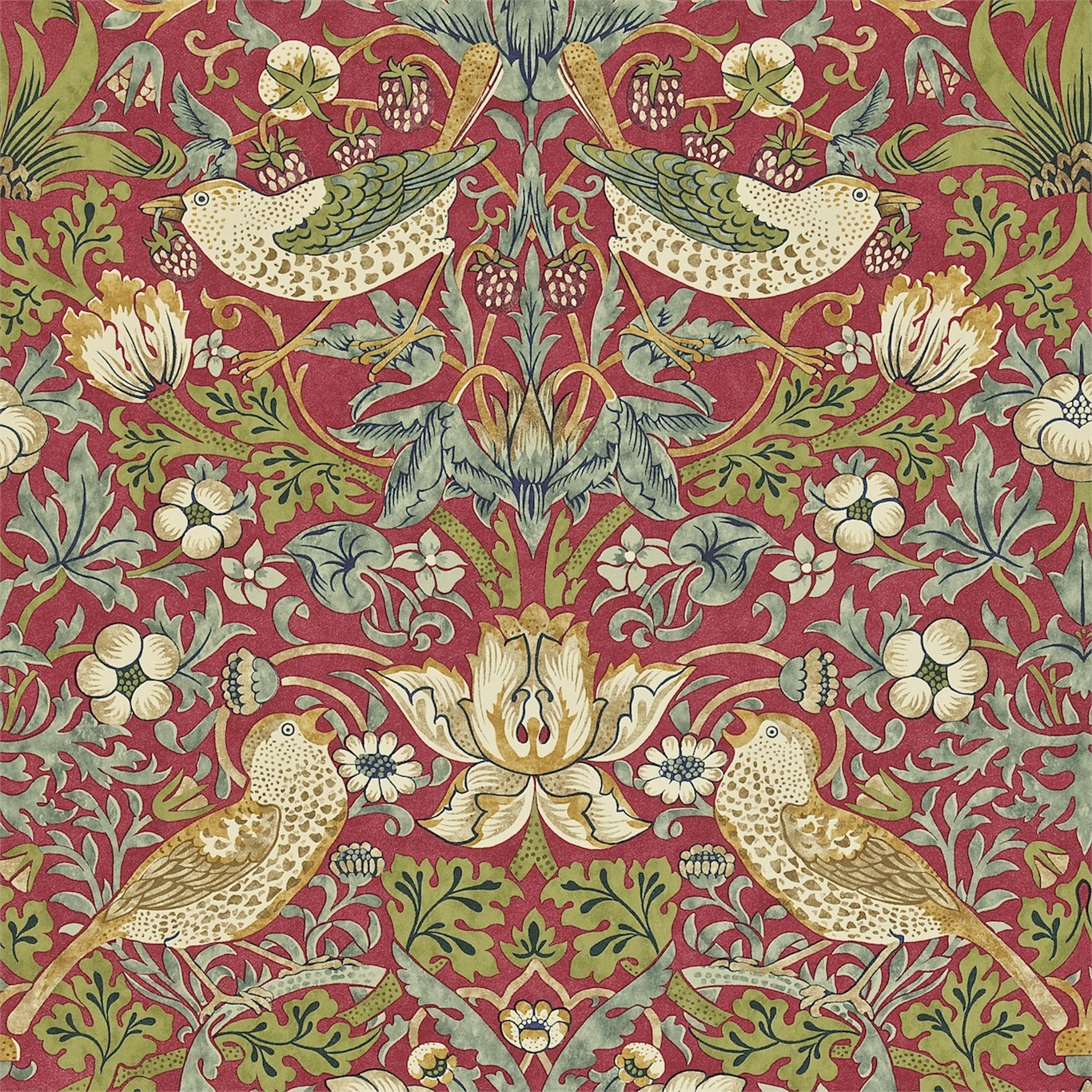WILLIAM MORRIS Tapet Strawberry Thief (3 färger) | Ateljé ...