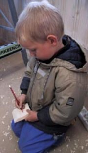 Ewas son, en blivande trätäljare ?? Ewas son, en blivande trätäljare ??